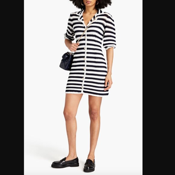 Maje Crochet Knit Dress Size FR 34 / US 2 - Picture 1 of 12